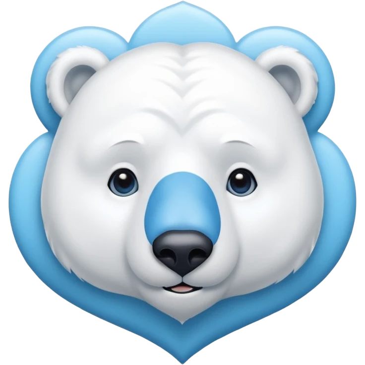 🐻‍❄️🩵  crea pero que la nariz sea azul como el corazon emoji