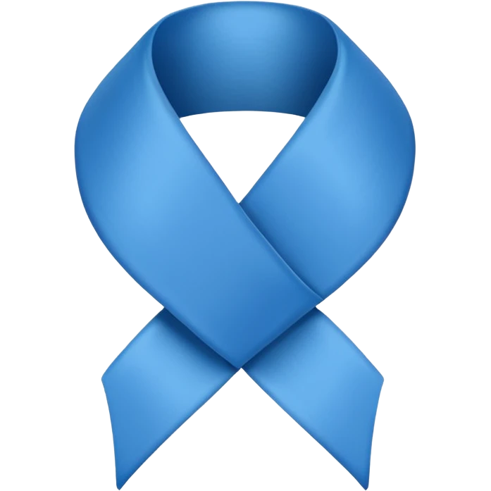 Blue ribbon for diabetes awareness day emoji