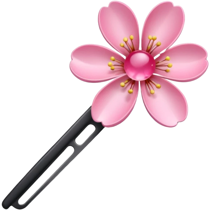 Cherry Blossom Hairpin – Pink flower-shaped pin.


 emoji