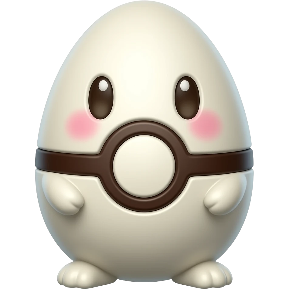 turn into withe chocolate easter egg cute full body Pokémon :3 emoji