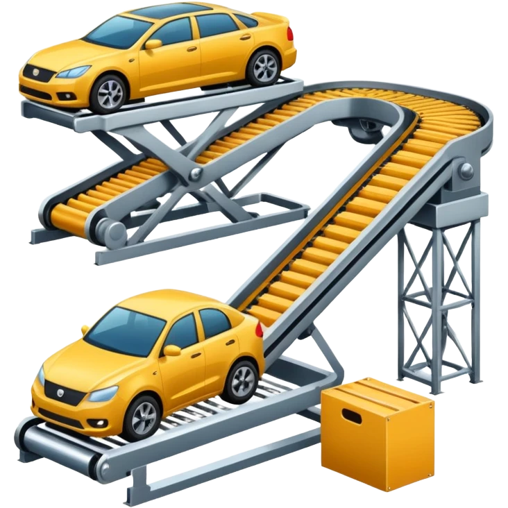 automobile plant with a conveyor emoji