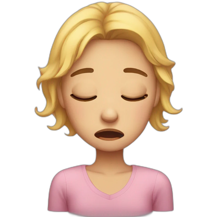 girl crying herself to sleep emoji