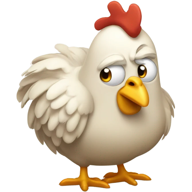 Sad chicken emoji