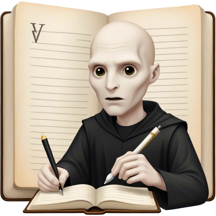 voldemort WRITING A DIARY emoji