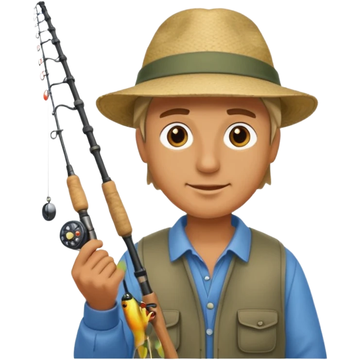 a man with a fishing rod emoji