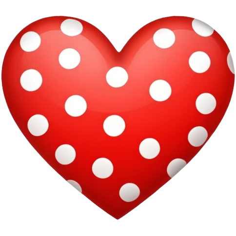 Heart with polka dots emoji