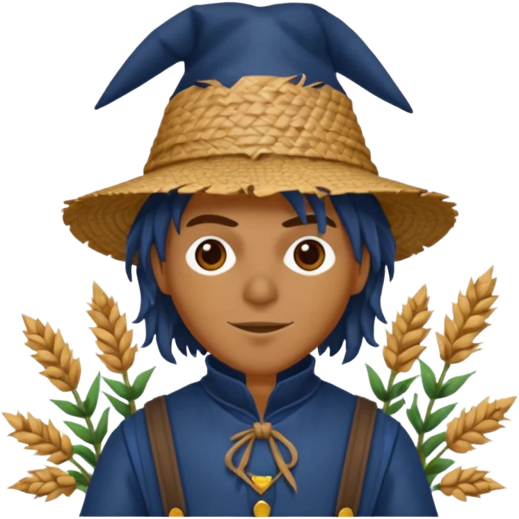 Scarecrow from The Land of Oz with dark blue outfit emoji