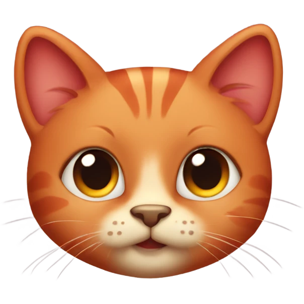 Cute little red cat  emoji