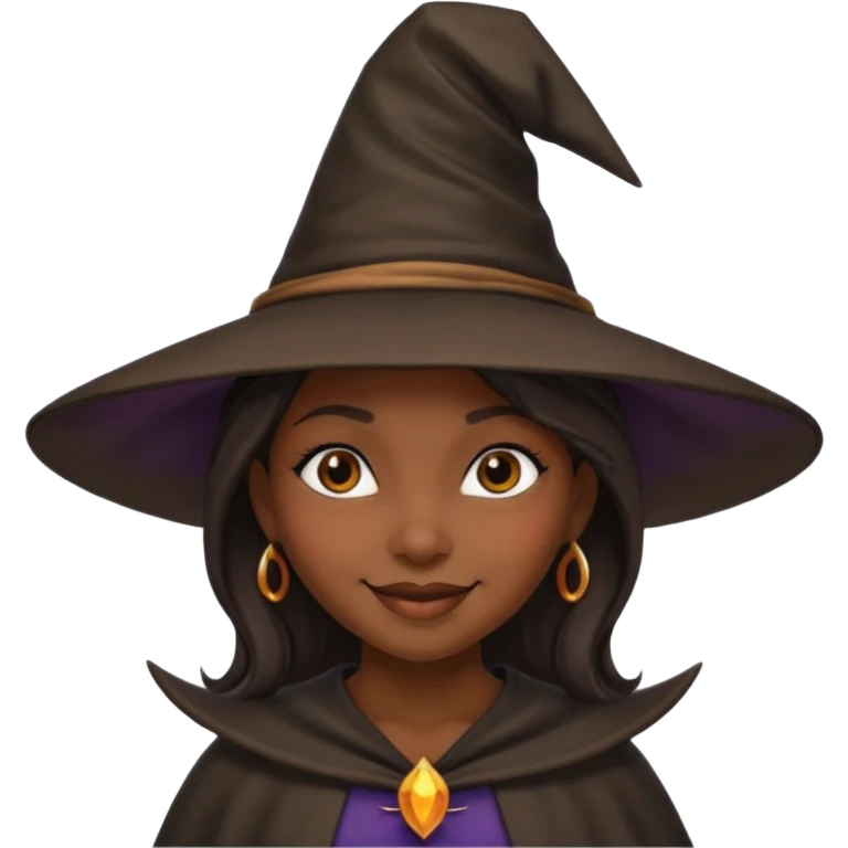 african american witch girl emoji