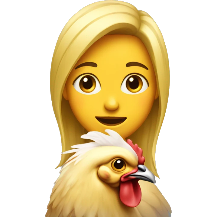 Girl chicken  emoji
