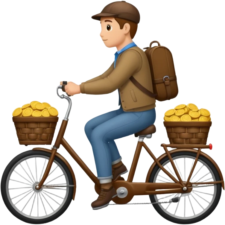 Een beeld van kippen op een bierfiets emoji