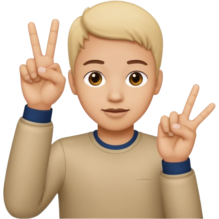 holding three fingers up emoji