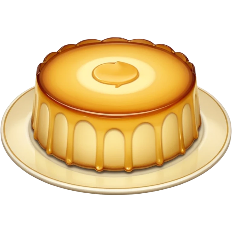 scalloped flan on a dish emoji