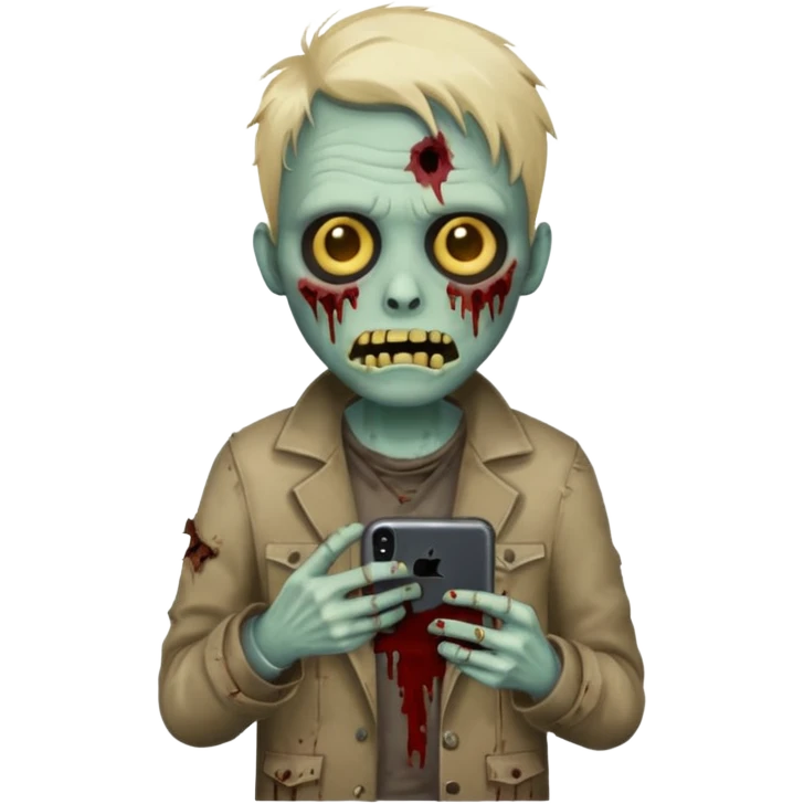 make a i phone desinger zombie emoji i phone  emoji