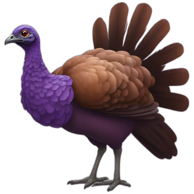 purple turkey emoji