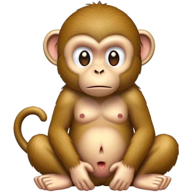 Monkey with a stomach ache  emoji