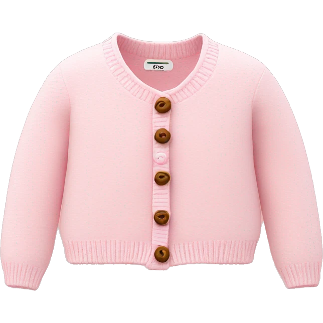 Baby pink cardigan with bow  emoji