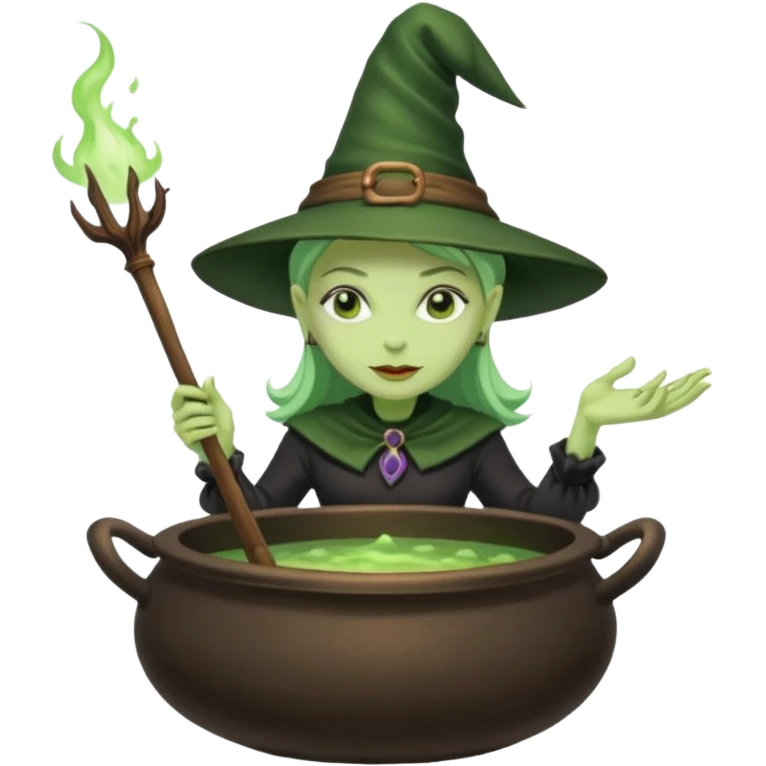 green witch cooking potion emoji