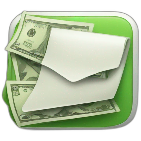 voicemail icon with money on the top right emoji