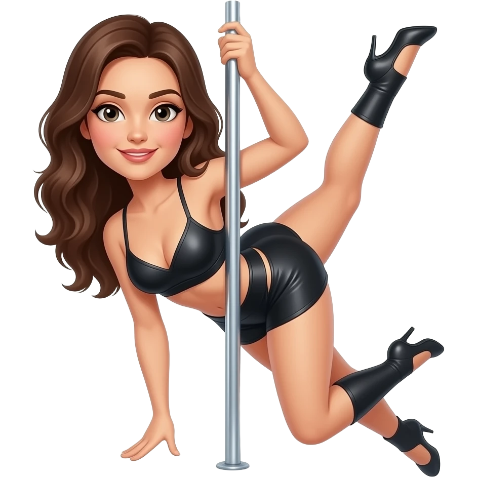 Pole dance brunetka emoji