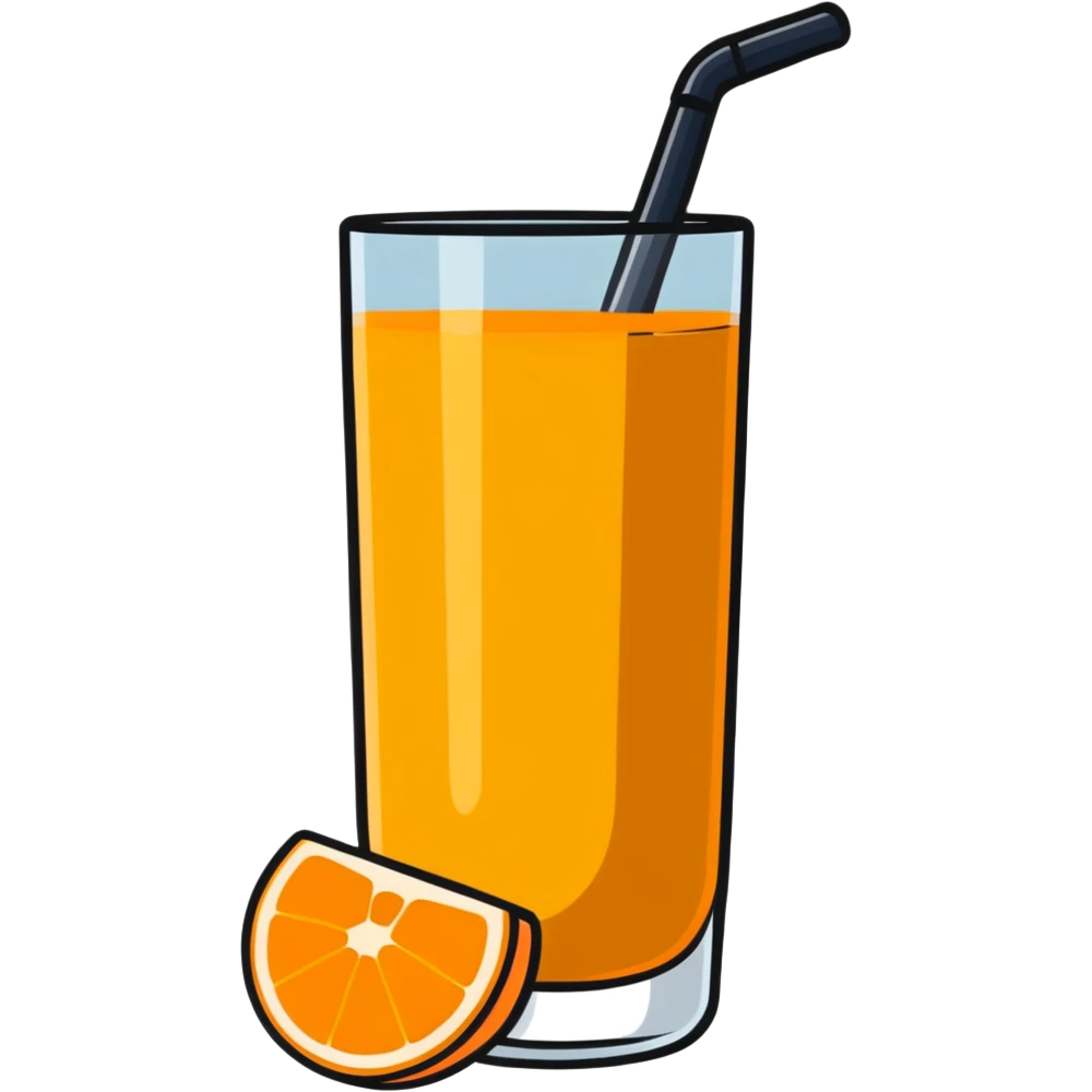 double stuffed orange juice emoji