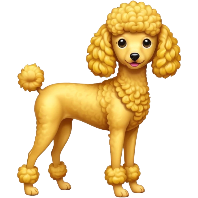 Skinny yellow poodle emoji