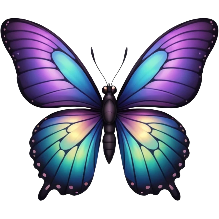 Dark but attractive butterfly emoji emoji