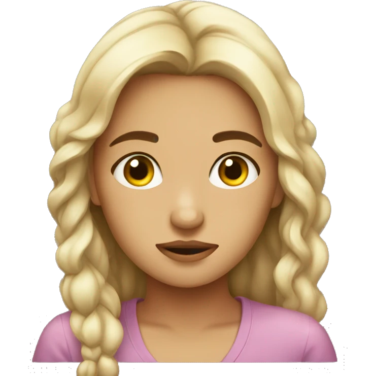 Pretty girl tired emoji