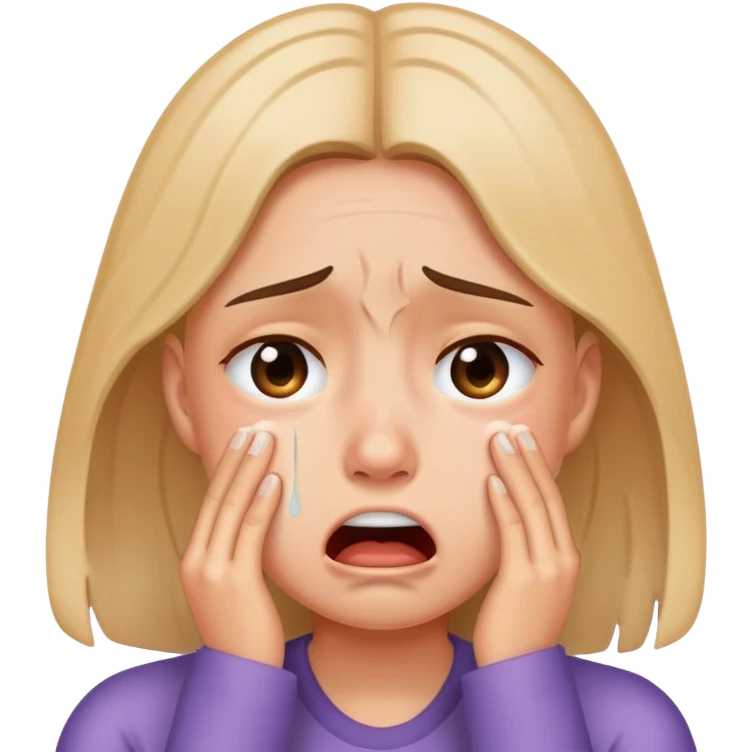 Streesed girl crying  emoji