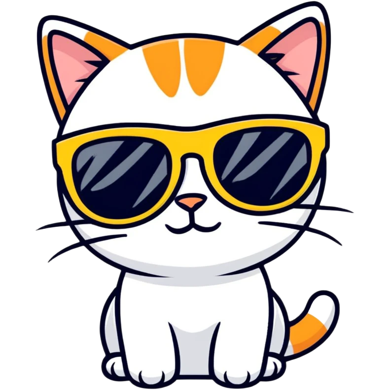 Cat with sunglasses emoji