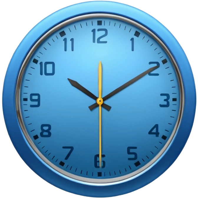 blue clock emoji