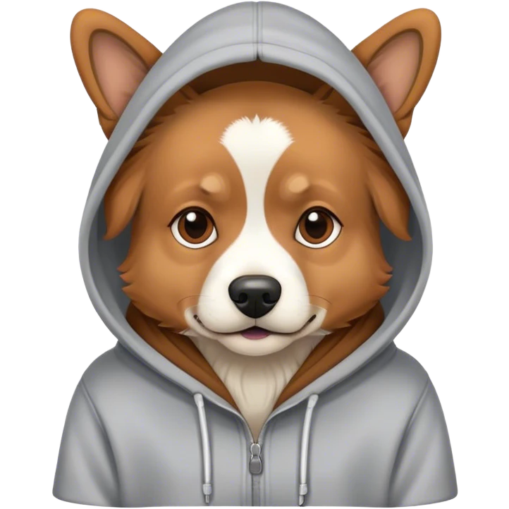 dog wearing hoodie emoji