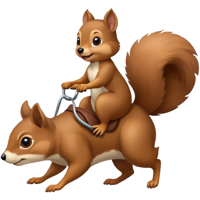 Dog riding a squirrel  emoji