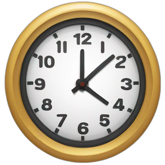 clock say 45 minutes emoji