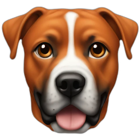 Staffordshire terror orange brown with black nose emoji