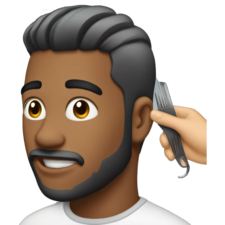 Man’s hair being cut emoji