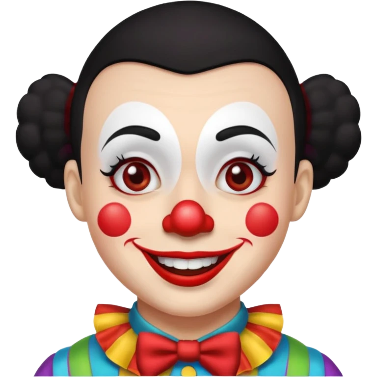 buzz cut black haired clown emoji