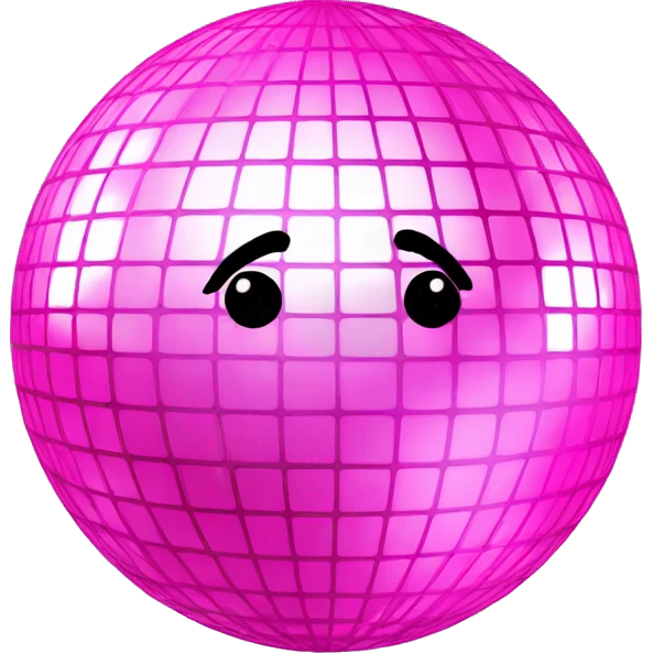 Pink disco ball emoji