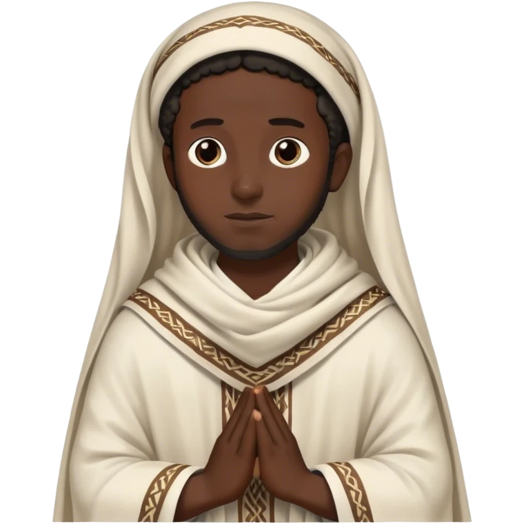 Black Jew with prayer shawl on emoji
