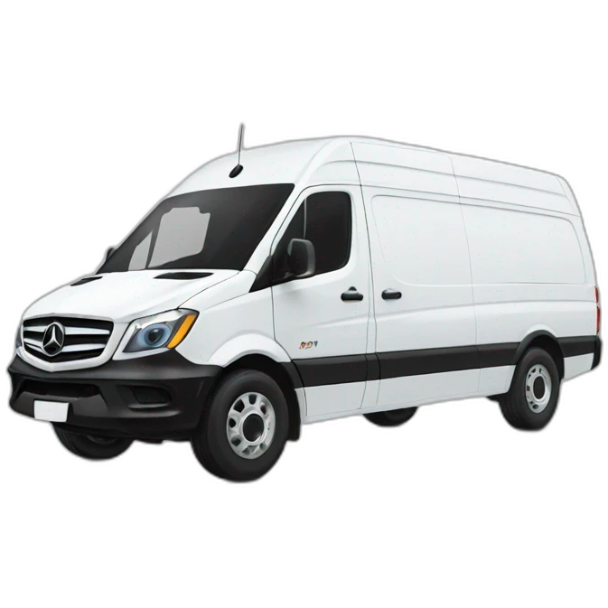 a sprinter van with a sprinter van on its head emoji