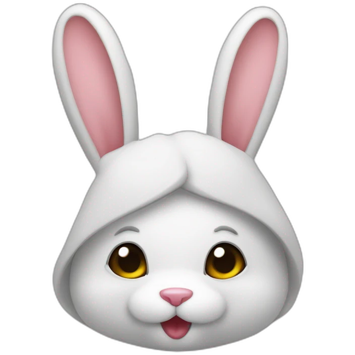 lapin qui fait un bisou emoji