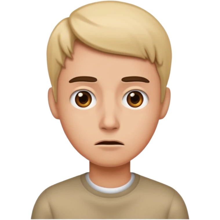 Confused straight face emoji