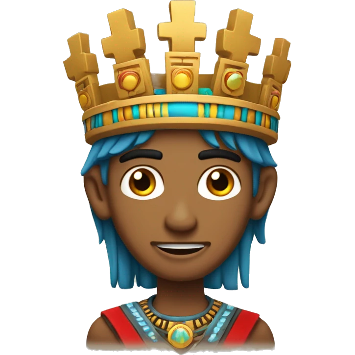 hombre con corona inca emoji