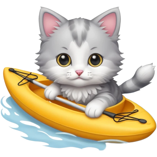 Kitten paddle emoji