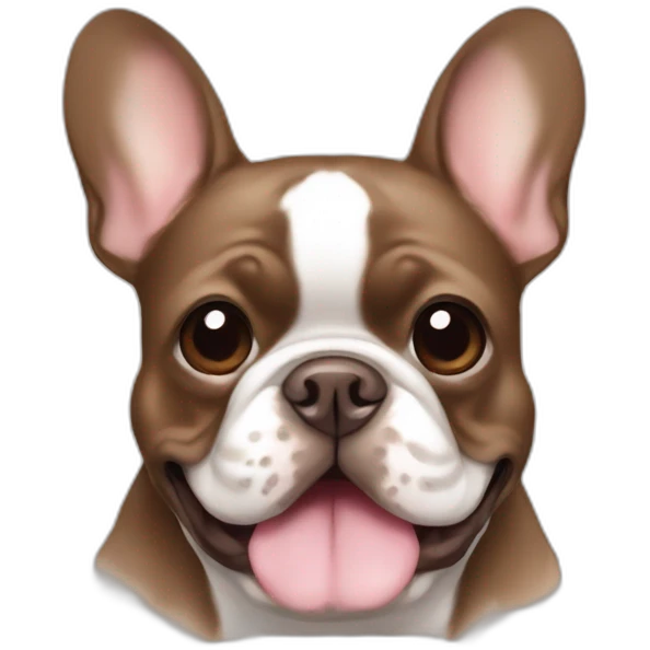 All Brown french bulldog emoji