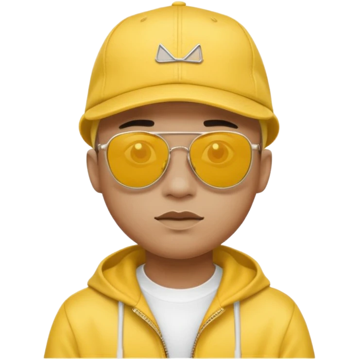 yellow rapper cap emoji