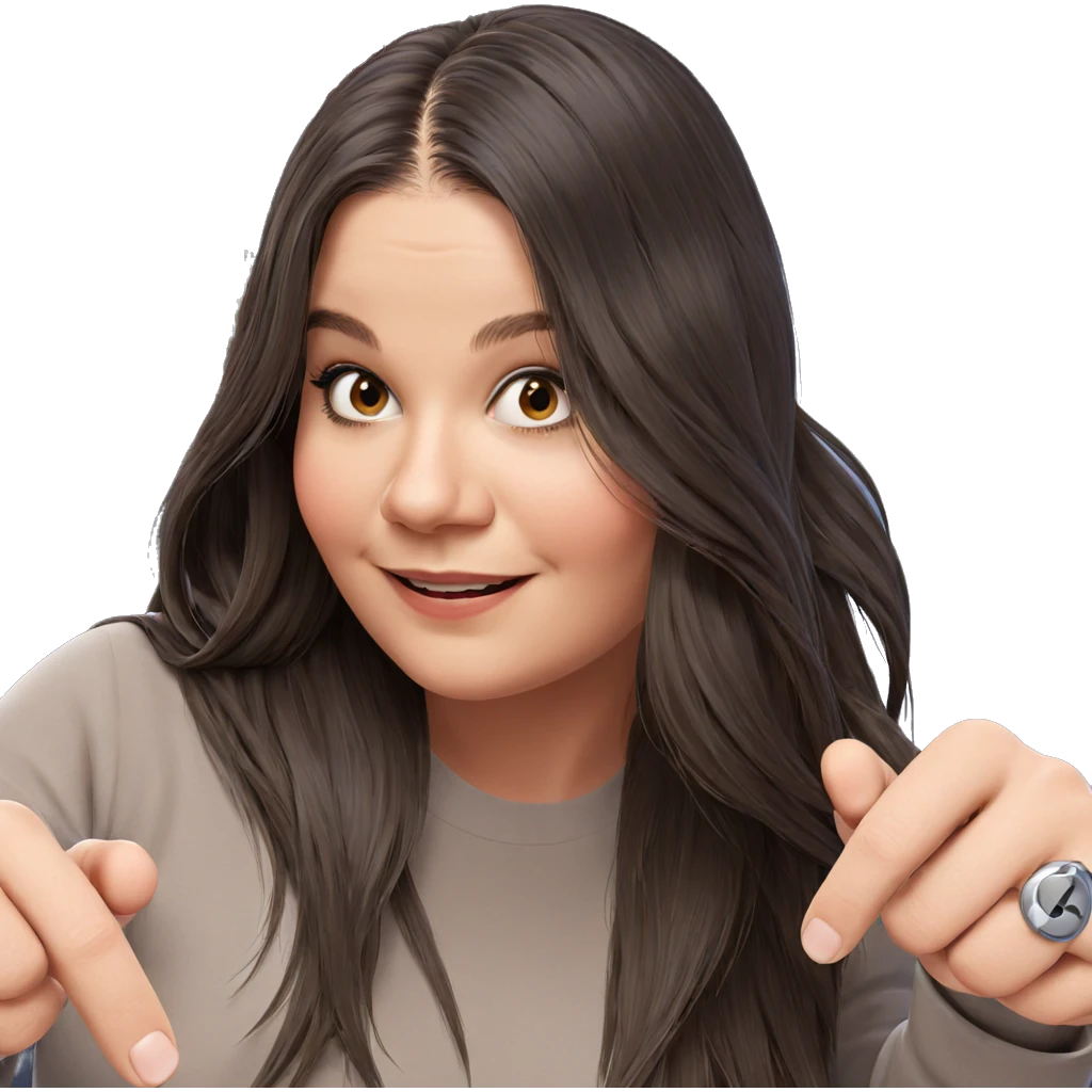 smiling girl with long hair emoji