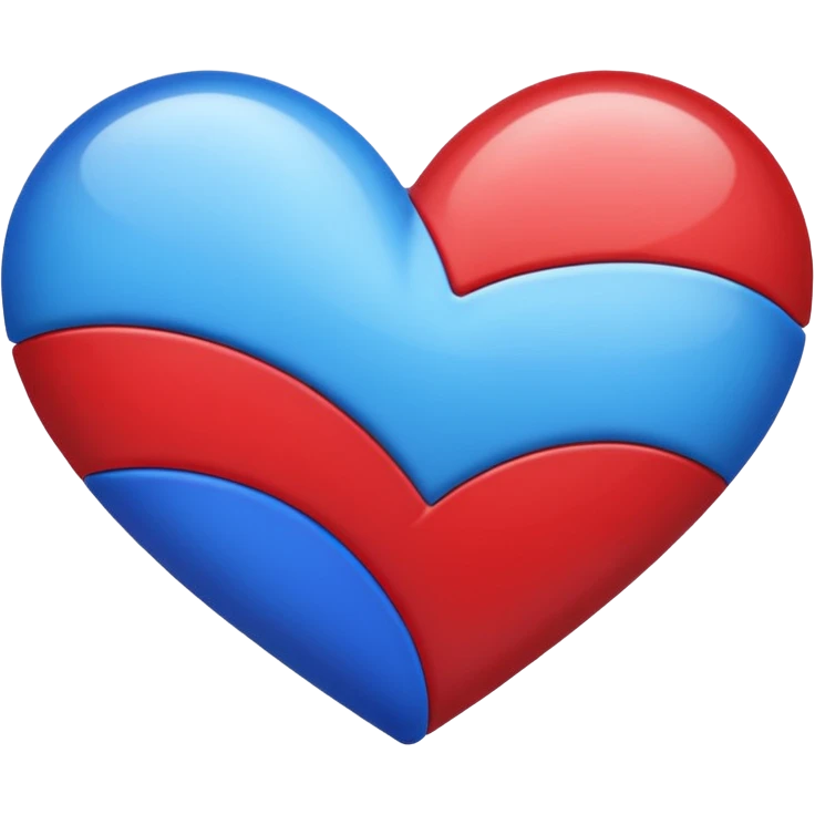 Red and  blue mix heart emoji  emoji