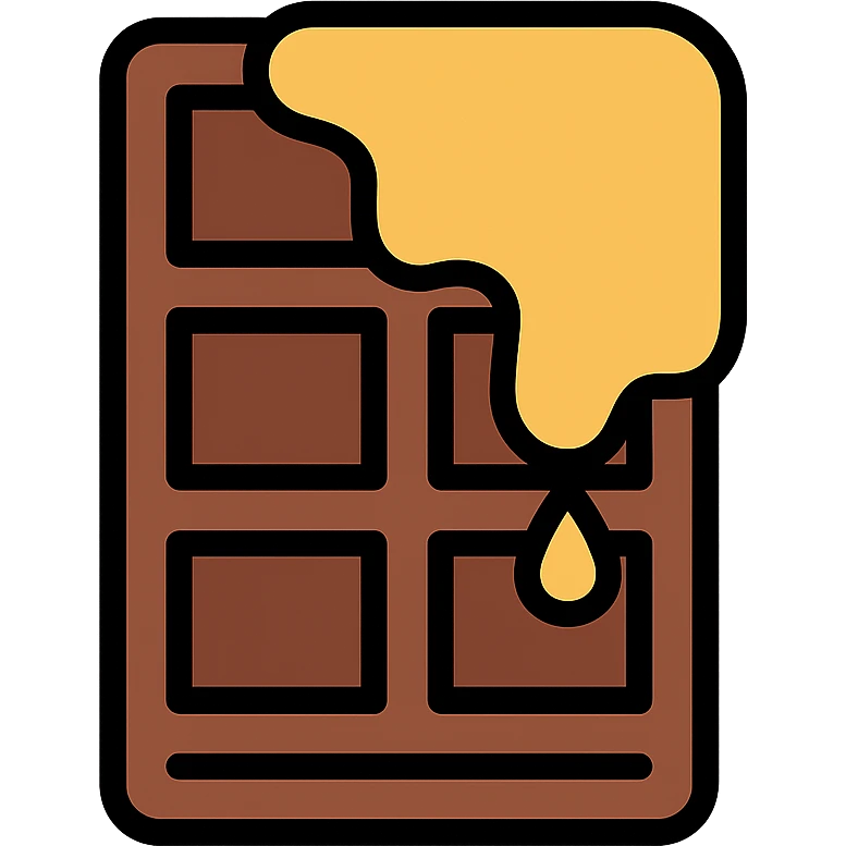 chocolate bar with honey on top emoji
