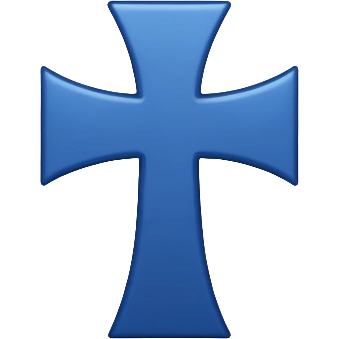 Make exactly as the cross is. Make the blue a little darker. ☩ The emoji is for X.  emoji